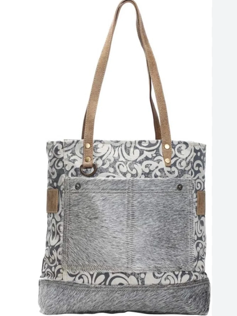 Myra Boho western Tote Bag with felt insert